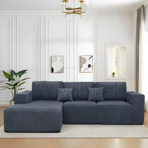 Miniatura 9 de Sofás deshuesados de 111 pulgadas para sala de estar, sofá de nube de 3 piezas, sofá modular modular profundo seccional, sofás comprimidos para sala