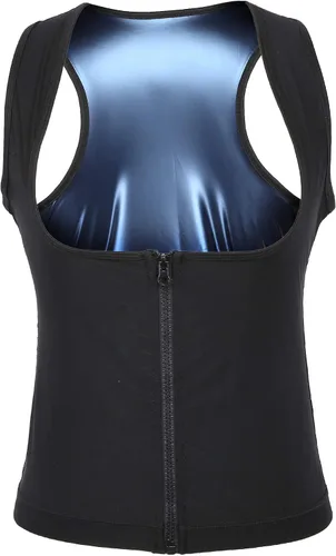 FILFEEL Corsé de entrenamiento de cintura para mujer, chaleco con cremallera, calefacción, sudor, sauna, moldeador de cuerpo, transpirable,