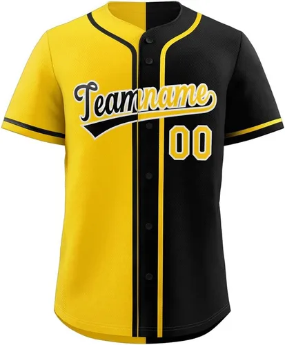 Miniatura 41 de Camiseta de béisbol dividida personalizada con botones y número de nombre cosido personalizado para hombres/mujeres/niños