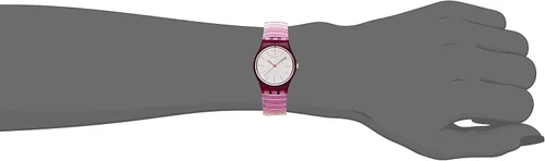 Miniatura 4 de Swatch Flexipink LP144B - Reloj de pulsera de acero inoxidable con esfera plateada brillante