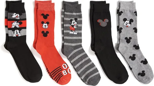 Miniatura 6 de Disney mens Mickey Mouse 5 Pack Crew Socks