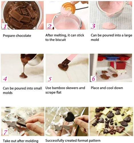 Miniatura 3 de Tyenaza Máquina de fusión de chocolate, olla de fusión de chocolate, máquina eléctrica de fusión de fondue de chocolate con herramienta de cocina