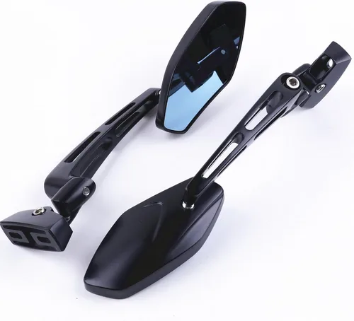 Miniatura 2 de XYZCTEM Motocicleta negro brillante Mini Sport Racing Espejos para Yamaha YZF R1 R6 R6S 1000 600 Suzuki GSXR 600 700 750 1000 1300 Hayabusa Honda