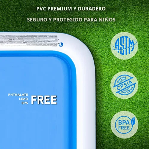 Miniatura 4 de Piscina inflable para niños, centro de natación familiar para niños, piscina de tamaño completo para niños, adultos, piscina fácil de configurar