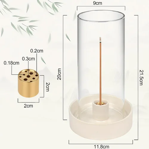 Miniatura 2 de Soporte multifuncional para quemador de incienso, perfecto para varillas de incienso, Palo Santo, salvia y más. Diseño moderno y simple con una