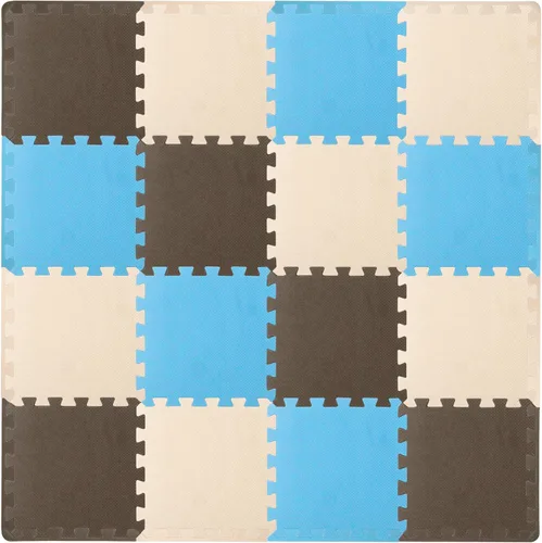 Miniatura 7 de ProSource Alfombra de espuma para rompecabezas para niños y bebés con colores sólidos, 36 o 16 azulejos encajables con bordes, Negro/Gris/Blanco