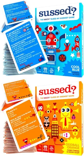 SUSSED 400 locos iniciadores de conversación para niños, adolescentes y adultos, el juego de cartas "Adivina mi respuesta", regalo divertido para
