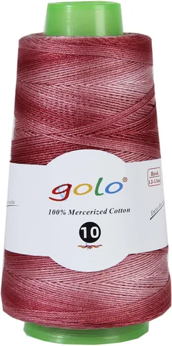 Miniatura 162 de Golo - 3 bolas de hilo de ganchillo tamaño 10, hilo de crochet para tejer a mano 102