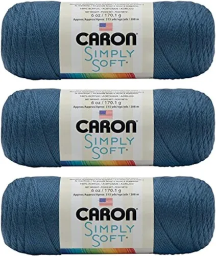 Miniatura 43 de Caron Simply Soft - Hilo verde militar, paquete de 3 unidades de 6.00 oz/6 onzas, 100% acrílico, peinado #4 (mediano), 315 yardas, tejido/ganchillo