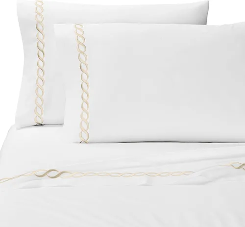 Miniatura 15 de Kassatex Standard Catena Bedding Collection - Juego de fundas de almohada, color blanco