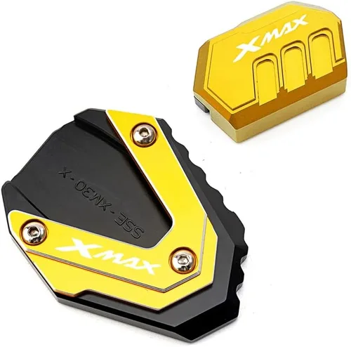 Miniatura 7 de KAnduo M para Yamaha Xmax 300 X-MAX 125 250 300 400 motocicletas Kickstand lateral soporte ampliador Pad y soporte soporte soporte columna auxiliar