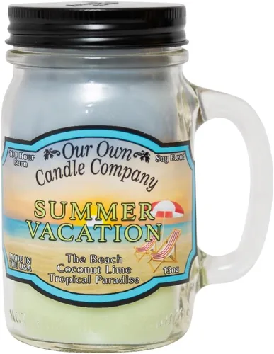 Our Own Candle Company Summer Vacation - Vela perfumada en tarro de 13 onzas