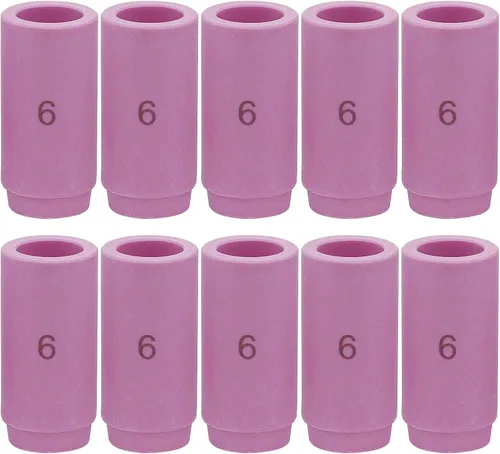 Miniatura 8 de Boquilla de taza de cerámica de alúmina 12PCS 13N08 13N09 13N10 13N11 13N12 13N13 (4-5-6-7-8-10) para antorcha de soldadura TIG 9,20 y 25, morado
