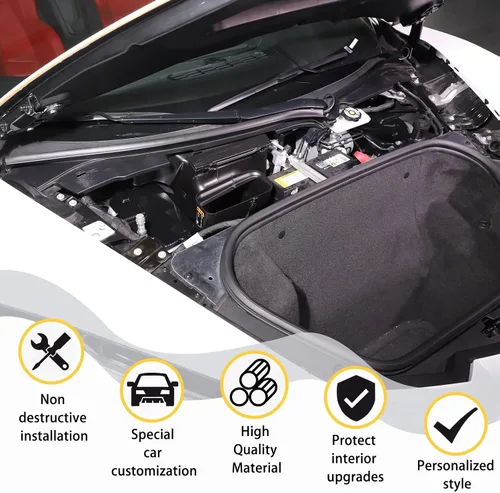 Miniatura 4 de Cubierta de torre de choque frontal compatible con Chevrolet Corvette C8 2020-2023, cubierta de panel de protección de impactos de plástico ABS