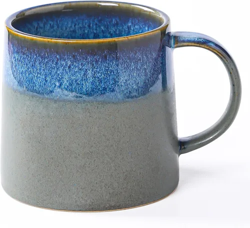 Tazas grandes de cerámica para café, 20 onzas, vasijas de cerámica hechas a mano con asa para oficina y hogar, aptas para lavavajillas y microondas