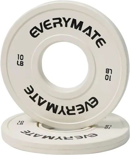 Miniatura 10 de EVERYMATE Placas de Peso de Cambio 1.25LB 2.5LB 5LB Juego Placa Fraccional Placas Olímpicas de Parachoques para Entrenamiento Cruzado Placas