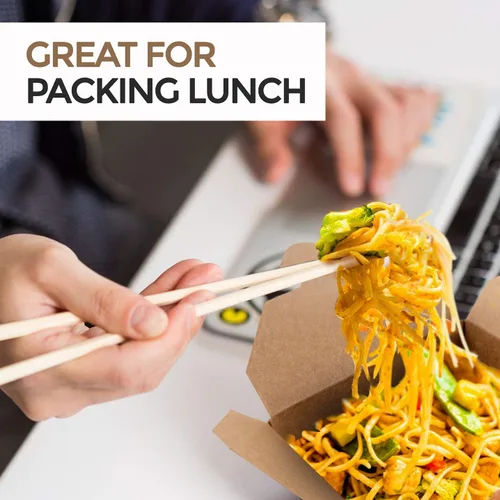 Miniatura 6 de Recipientes de comida para llevar al microondas, cajas de comida kraft marrón de 45 onzas (paquete de 50) recipientes de alimentos resistentes a