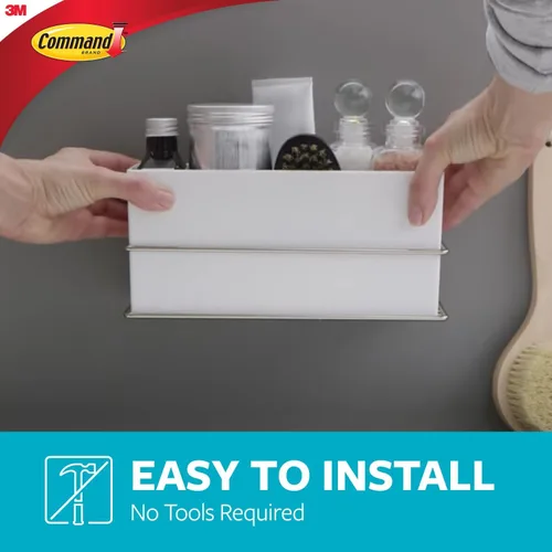 Miniatura 4 de Command Organizador de pared y gabinete con tiras resistentes al agua, organiza tu baño, embalaje fácil de abrir