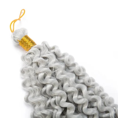 Miniatura 4 de Marlybob Pelo sintético trenzado de ganchillo de 14 pulgadas Marlibob onda de agua trenzado trenzado de ganchillo trenzas afro rastas rizadas