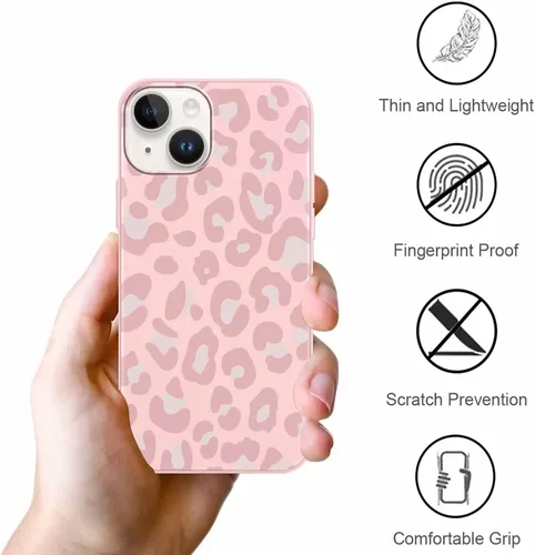 Miniatura 7 de Paquete de 3 Fundas Bonitas con Estampado de Guepardo para iPhone 13/14 de 6.1" Funda de Teléfono, Fundas de Diseño Estético de Leopardo Silicona
