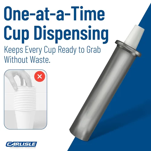 Miniatura 6 de Carlisle FoodService Products Dispensador de vasos para tazas de 8-48 onzas (2 a 5 pulgadas de diámetro) para gasolineras, restaurantes y comida