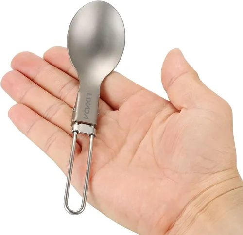 Miniatura 6 de LIXADA Cafetera de prensa francesa de titanio, 25.4 fl oz, resistente a la corrosión, mango plegable, olla de cocina para acampar al aire libre