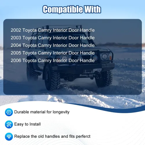 Miniatura 3 de NPAUTO Repuesto de manija interior de puerta para Toyota Camry 2002 2003 2004 2005 2006, interior delantero trasero izquierdo del conductor y lado