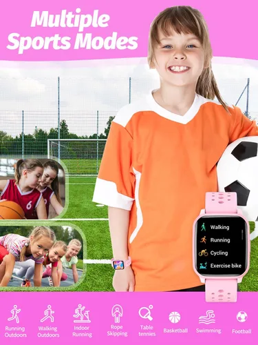 Miniatura 4 de Reloj inteligente para niños y niñas, reloj inteligente para niños, regalos para niños de 4 a 16 años con modo de sueño, 19 modos deportivos