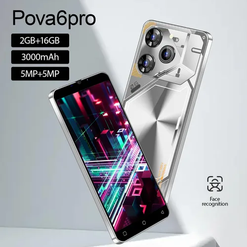 Miniatura 6 de Pova6pro - Teléfono inteligente IPS de 5.0 pulgadas, 2 GB+16 GB expandible a 128 GB, 4G Dual SIM, Android 10.0, cámaras duales de 5 MP+5MP, batería
