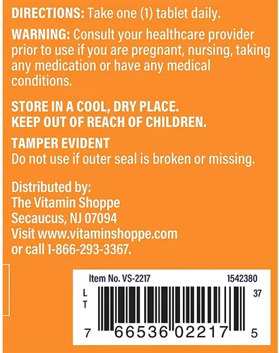 Miniatura 3 de The Vitamin Shoppe GABA 750MG (ácido gamma-aminobutírico), apoya la relajación, una vez al día (90 tabletas)