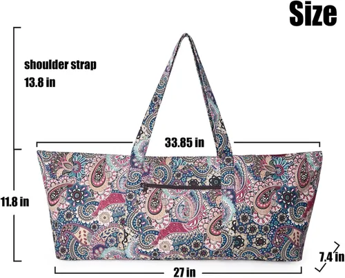 Miniatura 2 de IwIeIaIrI Bolsa para esterilla de yoga para mujeres con bolsillo grande y bolsillo con cierre, accesorios para regalos de yoga con correa de hombro