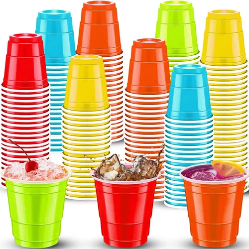 Miniatura 25 de 500 piezas Vasos de Chupito de Plástico Lake Bule de 2 onzas vasos de chupito azules Revelación de Género vasos de chupito desechables para beber