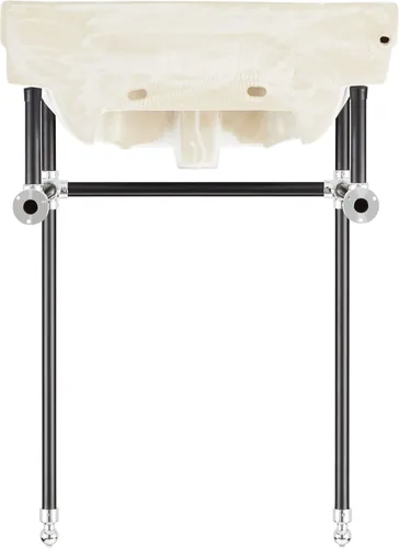 Miniatura 8 de Signature Hardware 480510 Cierra - Lavabo de baño con consola de porcelana vítrea de 24-1/4 pulgadas con 3 orificios para grifo en centros de 8