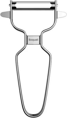 Pelador de verduras de acero inoxidable para cocina, pelador en Y, seguro de usar, papa, fruta, zanahoria, peeler, peeler, fácil de pelar y limpiar