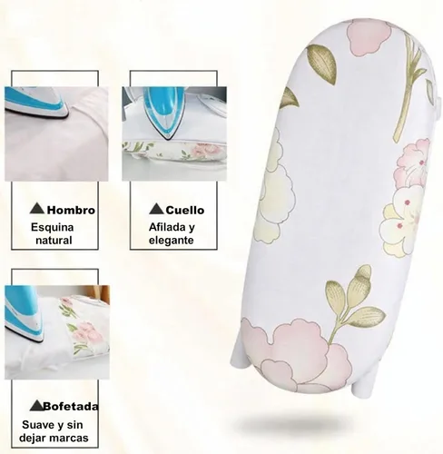 Miniatura 4 de Tabla de planchar de mesa con patas plegables, mini tabla de planchar plegable que ahorra espacio, manga, puños, cuello, mesa de manejo