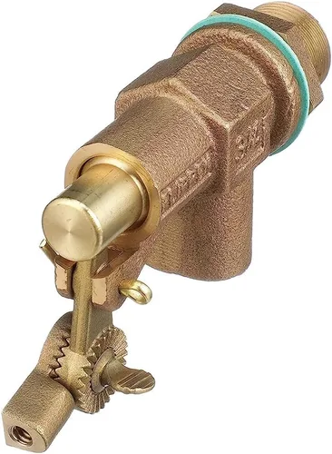 Miniatura 3 de Watts Serie ST750 Válvula de flotador de servicio estándar de bronce de 3/4", entrada y salida NPT macho, brida mecanizada, brazos dentados, sellos