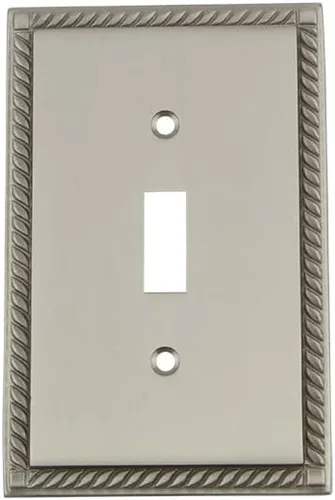 Miniatura 65 de Nostalgic Cubierta de placa de interruptor de salida eléctrica roseta de cuerda de almacén Latón pulido
