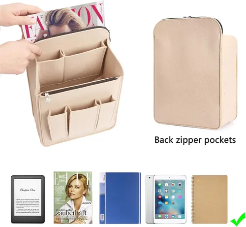 Miniatura 5 de Yoillione Organizador de mochila de fieltro para mujeres y hombres mochila de viaje grande