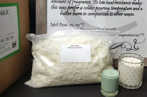 Miniatura 4 de 464 copos de cera de soja, cera de soja natural al por mayor para suministros de fabricación de velas (45 libras), blanco, GW-464