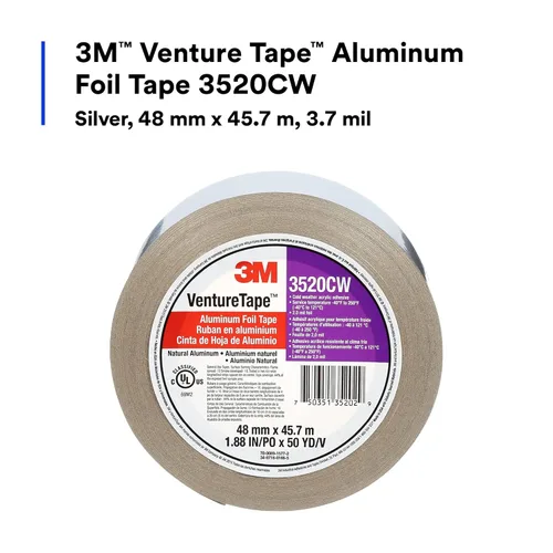 Miniatura 3 de 3M Venture - Cinta de aluminio 3520CW, aluminio natural, 1.890 in x 149.9 ft 2,0 mil (paquete de 1)