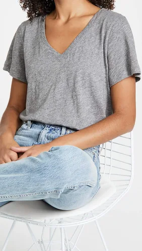 Miniatura 2 de Madewell Camiseta de algodón con cuello en V para mujer