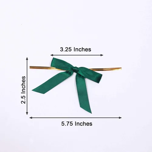 Miniatura 7 de Efavormart - 50 lazos de cinta preatados de satén verde esmeralda cazador de 3 pulgadas, cesta de regalo, decoración de bolsas de recuerdo