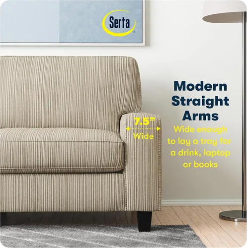 Miniatura 6 de Serta Palisades Sofás Tapizados para Sala, Sofá de Diseño Moderno, Tela, Beige