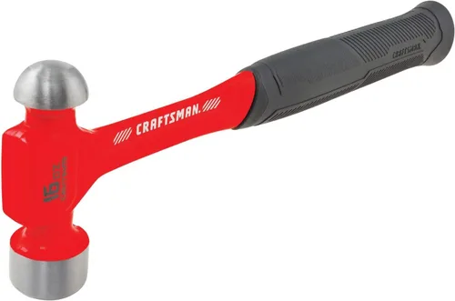 Miniatura 2 de CRAFTSMAN Martillo de bola de 16 onzas con cabeza de acero redondeada de goma de acero (CMHT54179), rojo
