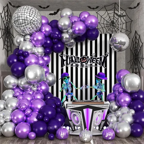 Miniatura 9 de Kit de Arco de Globos Azul Blanco Plateado, Guirnalda de Globos Azul Marino Plateado Blanco con Globos Metálicos Azul Oscuro Azul Claro Plateados