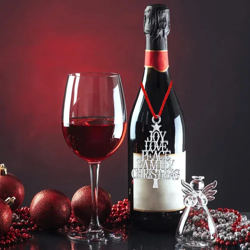Miniatura 4 de Adorno para árbol de Navidad de metal de peltre sólido 2025, decoraciones colgantes para fiestas, hogar, vacaciones, decoración de Navidad