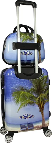 Miniatura 9 de World Traveler Palm Tree Hardside - Juego de equipaje giratorio de 2 piezas, tamaño único, Palm Tree, Juego de equipaje giratorio de mano de 2