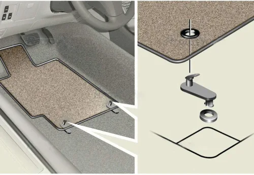 Miniatura 2 de 4 clips de fijación para alfombra de coche, ganchos de fijación para Toyota Lexus negro