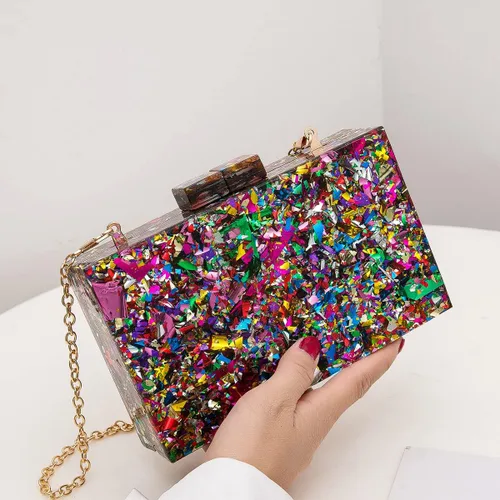 Miniatura 2 de LETODE Bolsos de mano de acrílico, bolso de plexiglás para mujer