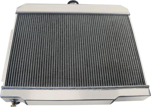 Miniatura 6 de Primecooling - Radiador de aluminio de 4 filas + ventilador de 2 x 12 pulgadas + cubierta para Jeep CJ Series CJ5 CJ6 CJ7 con motor GM Chevy SWAP